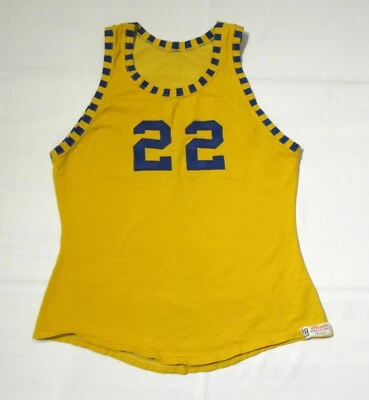 50S 60S #22 VINTAGE BASKETBALL JERSEY SHIRT TANK TOP DURENE NYLON WILSON 38 DC57 - Image 1 of 4