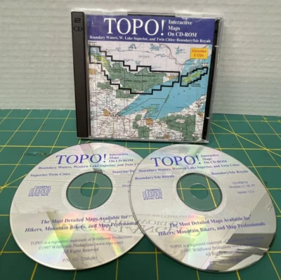 TOPO Interactive Maps On CD-ROM (Windows 3.1, NT) version 1.2.3 Genuine! - Image 1 of 3