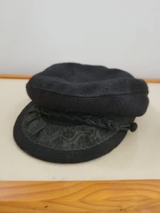 Greek Fisherman Cap Black Wool Made In Greece - Picture 1 of 9