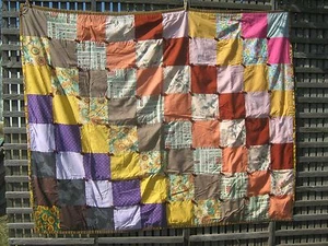 QUILT 57" x70" GEBUNDEN Maschine zusammengesetzt 1980er - 1990er Jahre [Z5-7] - Bild 1 von 8
