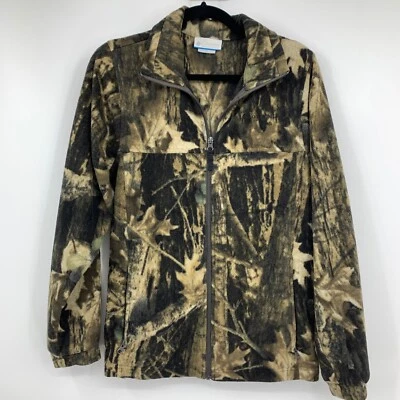 Columbia Childs kids 18 20 jacket coat camo fleece zip pockets warm - Image 1 of 4
