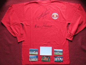 GEOFF HURST & MARTIN PETERS SIGNED 40TH ANNIVERSARY WORLD CUP 1966 - 2006 SHIRT - Picture 1 of 9