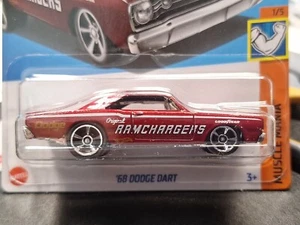 2024 Hot Wheels '68 Dodge Dart Ramchargers Maroon 142/250 US Card - Picture 1 of 2