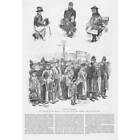 LONDON Distress in the East End: Meeting at Mile End Road - Antique Print 1891