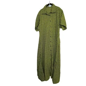 Obloma Nigeria African Batik Print Button Up Luxury Shirt Oversized Dress OS - Picture 1 of 6
