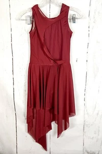 Ropa de baile Revolution Disfraz de baile rojo malla lírica contemporánea adolescente - Imagen 1 de 8