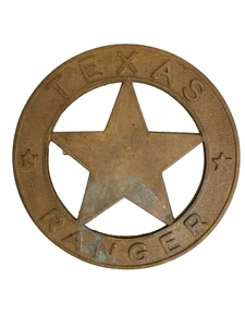 Vintage American United States TEXAS RANGER metal badge. Western badge with pin. - Picture 1 of 2