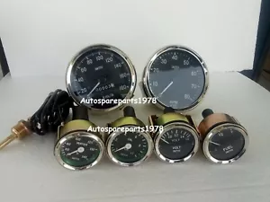 Smiths-Replica 52mm-Kit- Temp-Oil Fuel Volt+ Speedo 0-180KMH + 0-80RPM 100MM BC - Picture 1 of 5