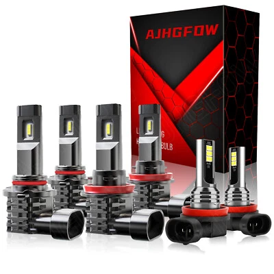 For Toyota Sienna 2011-2017 2018 2019 2020 LED Headlight Fog Light Bulb Kit CSP - Image 1 of 4