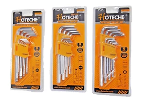 Chiave a L lunghe 27 pz chiavi esagonali set chiavi a L SAE metric Torx 1,5-10 mm 1/16""-3/8"" T10-T50 - Foto 1 di 9