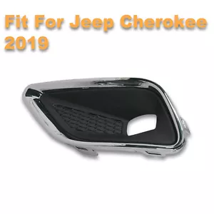 Chrome Fog Light Lamp Cover Trim Bezel Left Driver Side For Jeep Cherokee 2019 - Picture 1 of 9