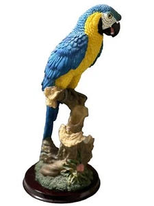 Tropical Macaw Parrot Sculpture 15 Inch Tall - Picture 1 of 5