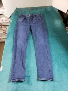 Loft Jeans Size 4 Womens Blue Pants Denim Ladies Mid Rise Curvy Skinny - Picture 1 of 13