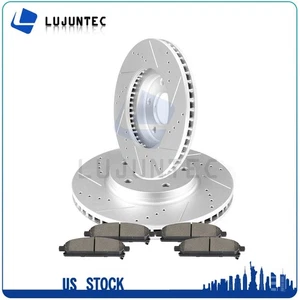 Front Brake Rotors & Metallic Pads Drill Slotted For Nissan Quest 2004 - 2009 - Foto 1 di 7