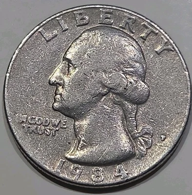 Cuarto P Washington 1984 ¡Marca de ceca llena! Foto 1 de 4