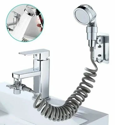 1A✓Brausekopf Strahlregler Schwenkbrause Mischdüse mit Schlauch Wohnmobil Frisör - Bild 1 von 4