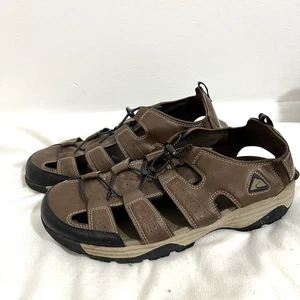 Ozark Trail Mens Close Toe Sandals Size 13 Brown Fisherman Adjustable Strap - Picture 1 of 8