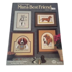 Canterbury Designs Mans Best Friend Dogs Cross Stitch Pattern Book - Picture 1 of 3