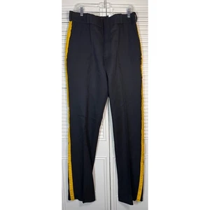 Flying Cross Unhemmed Freedom Fit Straight Leg Yellow Stripe Security Pants 36R - Picture 1 of 6