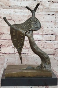 Statue Sculpture Bronze Montre Molle Salvador DALI Home Office Decoration Sale - Picture 1 of 10