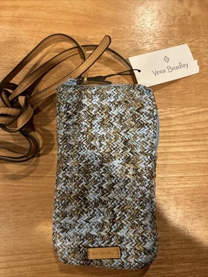 Bolso Bandolera Vera Bradley Marrón Como Nuevo Sea Life Paja Teléfono Celular Foto 1 de 4