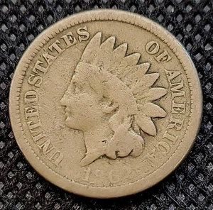 1862 Civil War Era Fattie Indian Head Penny IHP 1c Cent Good - Picture 1 of 2