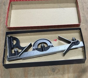 Starrett 9-12-4r Combination Square Set 50042 Machinist Tools NEW from 1980!! - Picture 1 of 9