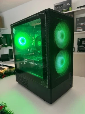 GAMING PC AMD RYZEN 5 5600 NVIDIA RTX 3050 16GB RAM DDR4 SSD HDD Win 11 Wifi - Image 1 of 3