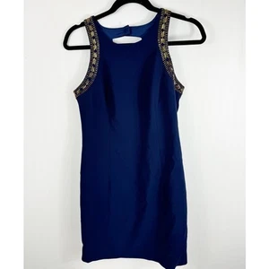 Lilly Pulitzer Damen Chrissy ärmellos Perlen Etuikleid True Navy 6 - Bild 1 von 5