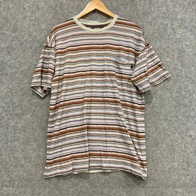 Camiseta Mad Minds Para Hombre Talla Grande Rayas Multicolor Manga Corta 53310 Foto 1 de 4