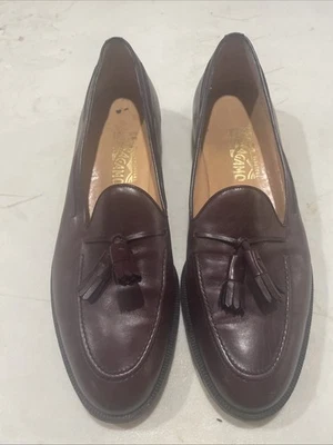 Mocassim Salvatore Ferragamo Florence masculino borla couro italiano borla tamanho 12 - Imagem 1 de 4