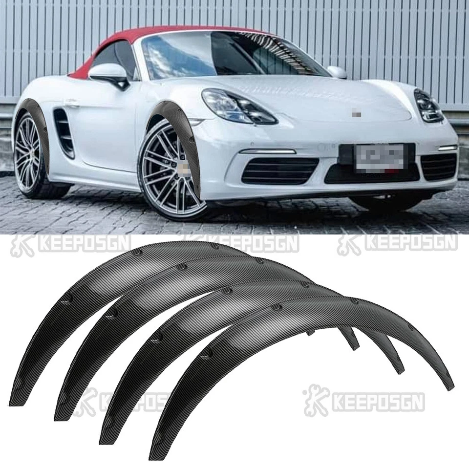 Arcos de rueda de carrocería extra anchos para guardabarros de fibra de carbono para Porsche Boxster 911 Foto 1 de 4