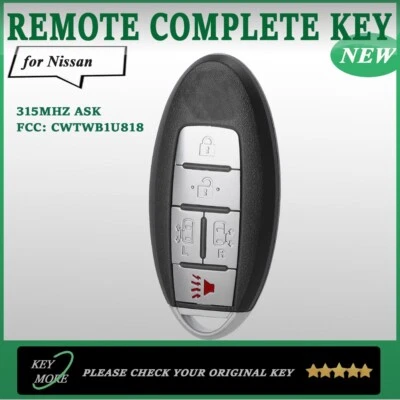 Replacement Key Fob For 2011-2017 Nissan Quest Smart 5 Buttons FCC# CWTWB1U818 - Image 1 of 4