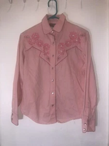 ROUGHRIDER by CIRCLE T, Pearl Snap Western Women's Shirt size S, Pink - Picture 1 of 5