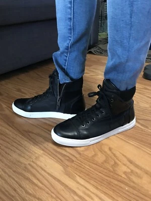 Kenneth Cole - 8M US Sneaker Men’s High Top Lace Black Leather - Image 1 of 4