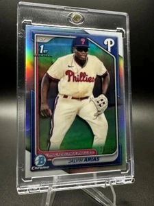 2024 Bowman Chrome 1st Prospect RIFRATTORE /499 Jalvin Arias BCP-266 Phillies - Foto 1 di 2