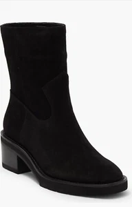 Stuart Weitzman Boulevard Moto Sport Suede Bootie Black Size 9 NWB $690 - Picture 1 of 17