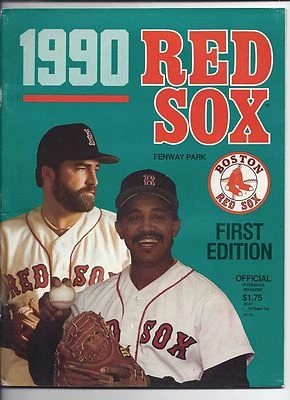1990 Boston Red Sox Official Program Magazine - Image 1 of 2