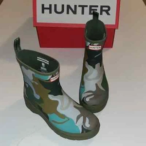 10 - Hunter boots Men's Play Short Camouflage Rain Boots Camo Fun Print NIB - Picture 1 of 11