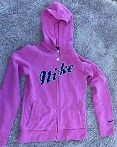 Nike Girl's Large (14/16) Pink Logo Zip Jacket - Picture 1 of 4