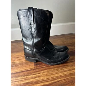 Herren Lucchese Classics schwarz Leder Seilstiefel Größe 7D - Bild 1 von 9