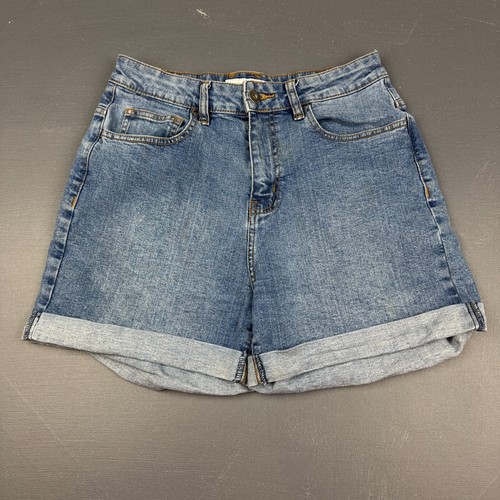 Vans Pantaloncini Denim Donna 28 Polsini Blu Jeans Casual Vintage Skate Streetwear