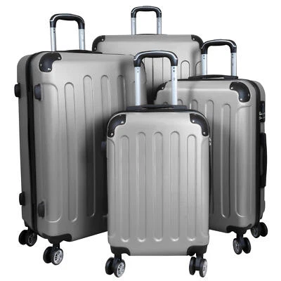 Hartschalen Reise Trolley vier  Rollen Koffer M L XL XXL oder Set Gronau Silber - Bild 1 von 4