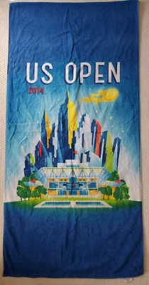 Toalla de jugador de tenis Arthur Ashe Stadium 54"x26" rara US OPEN 2014 Foto 1 de 3