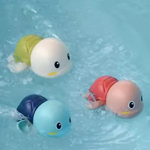 1pc Turtle Bath Toy Toddler Toys Wind-up Swimming Floating Water Toy Cute Little - Picture 1 of 12