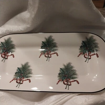 Pfaltzgraff Farmers Market Holly and Bows Rectangular Tray  - Image 1 of 4