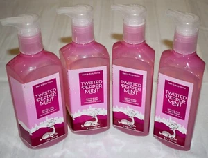 Lot Of 4 Bath & Body Works Twisted Peppermint 8oz Gentle Gel Hand Soaps ~ US3 - Picture 1 of 5