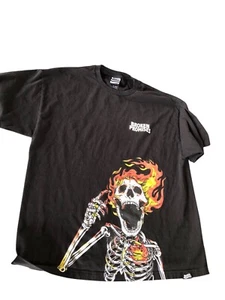 Broken Promess Camiseta Hombre’s 2XL Flaming Skeleton - Imagen 1 de 2