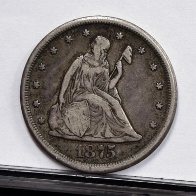 1875-CC Twenty Cent Piece - XF Details, Cleaned (#57502-L) - Image 1 of 4