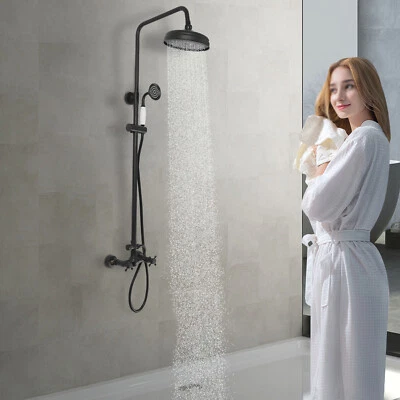 Vintage shower system bathroom shower fittings rain shower tap black DHL - Image 1 of 4